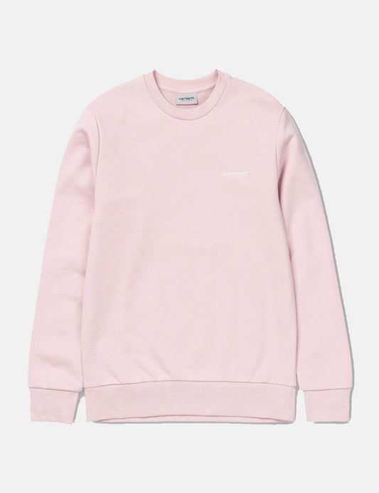 Script Embroidery Sweatshirt - Sandy Rose