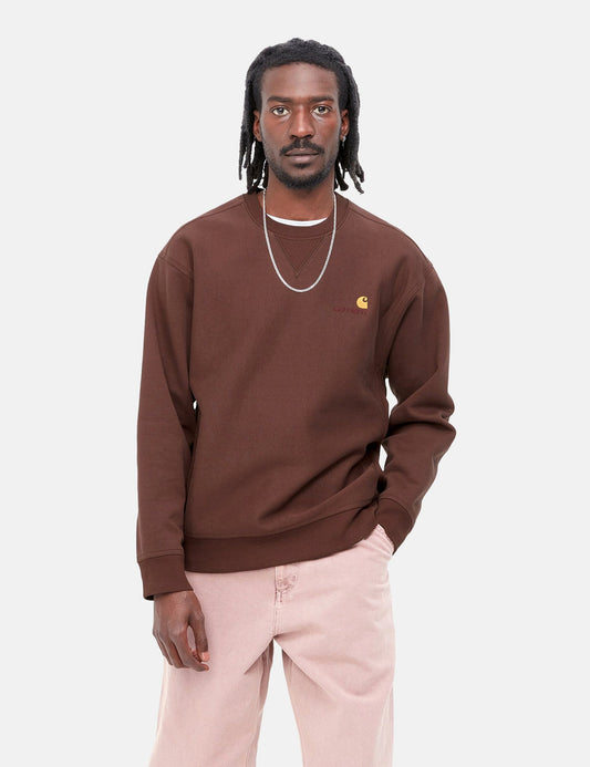 American Script Sweatshirt - Ale Brown