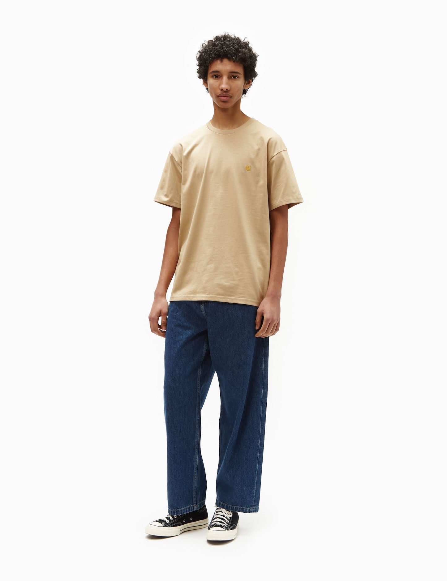 Chase T-Shirt (Loose) - Sable Khaki/Gold