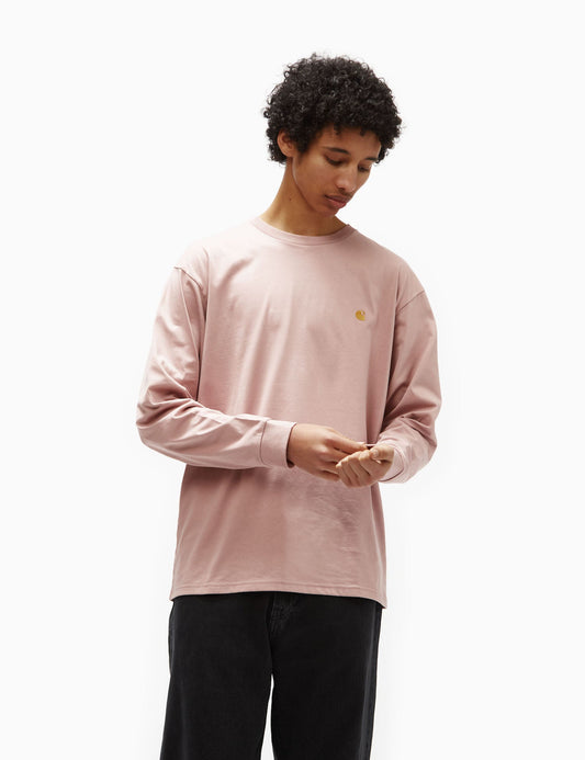 Long Sleeve Chase T-Shirt (Loose) - Glassy Pink