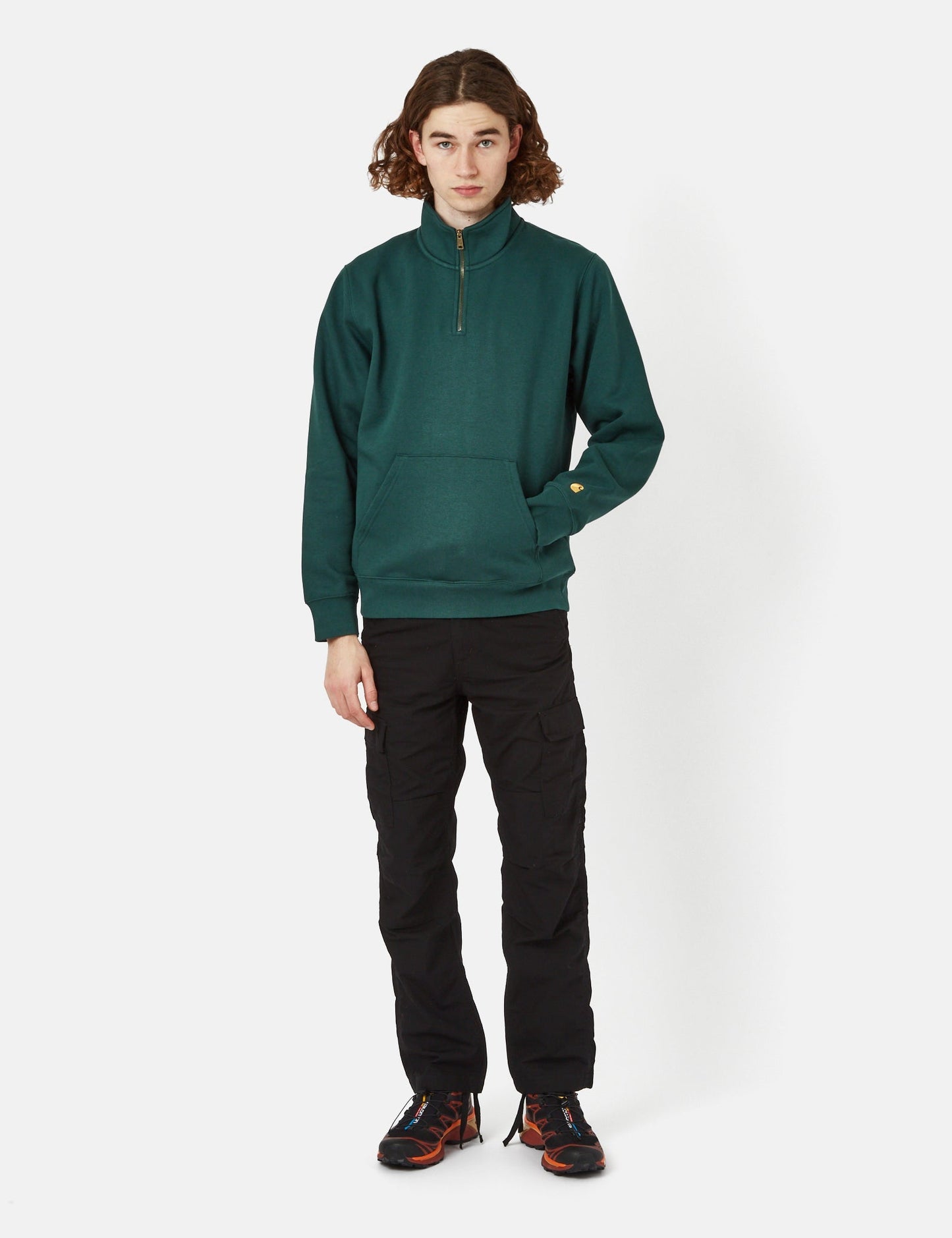 Chase Neck Zip Sweatshirt - Botanic Green