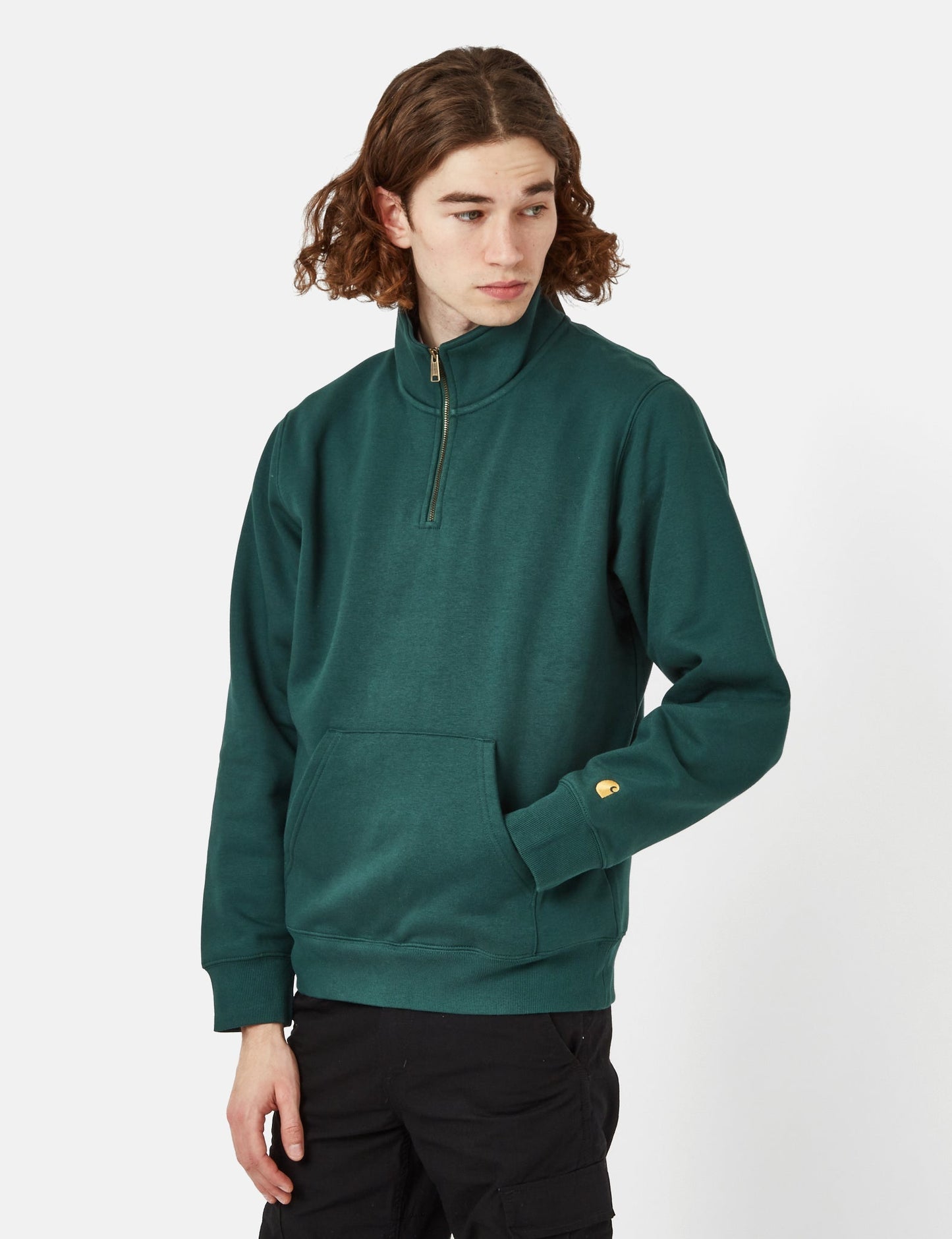 Chase Neck Zip Sweatshirt - Discovery Green