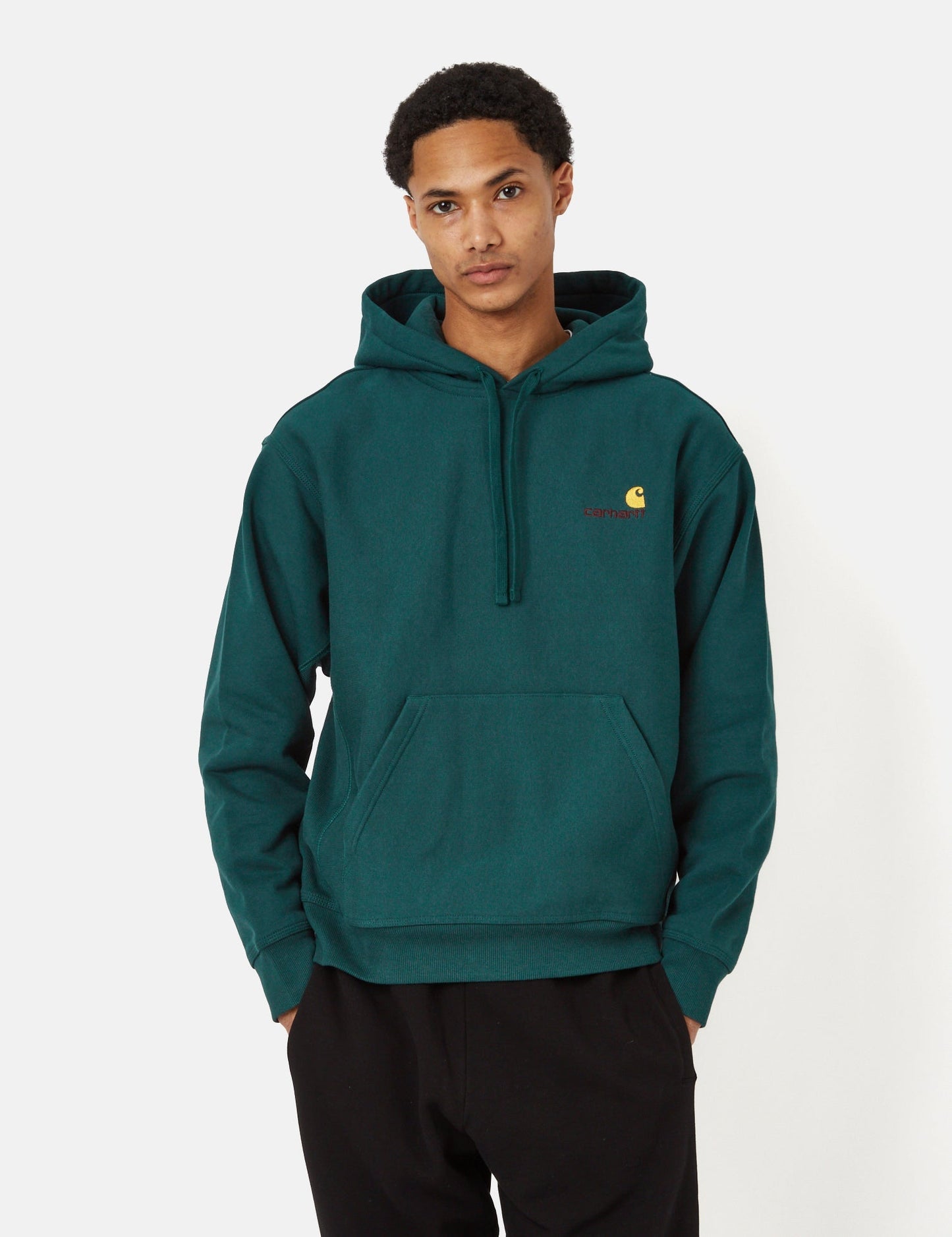 American Script Hooded Sweatshirt - Dark Cedar Green