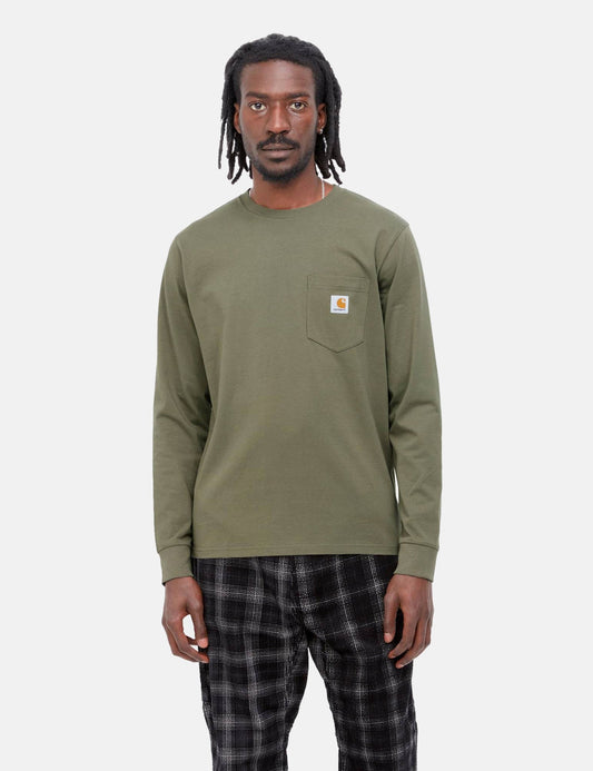 Pocket Long Sleeve T-Shirt - Seaweed Green