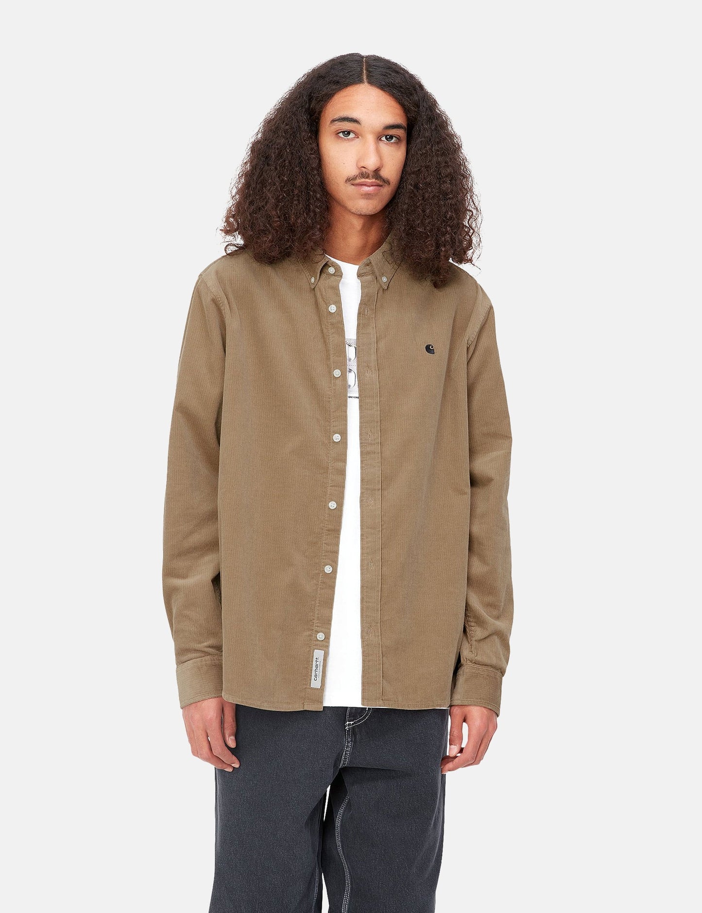 Madison Shirt (Fine Cord) - Plant Green/Wax