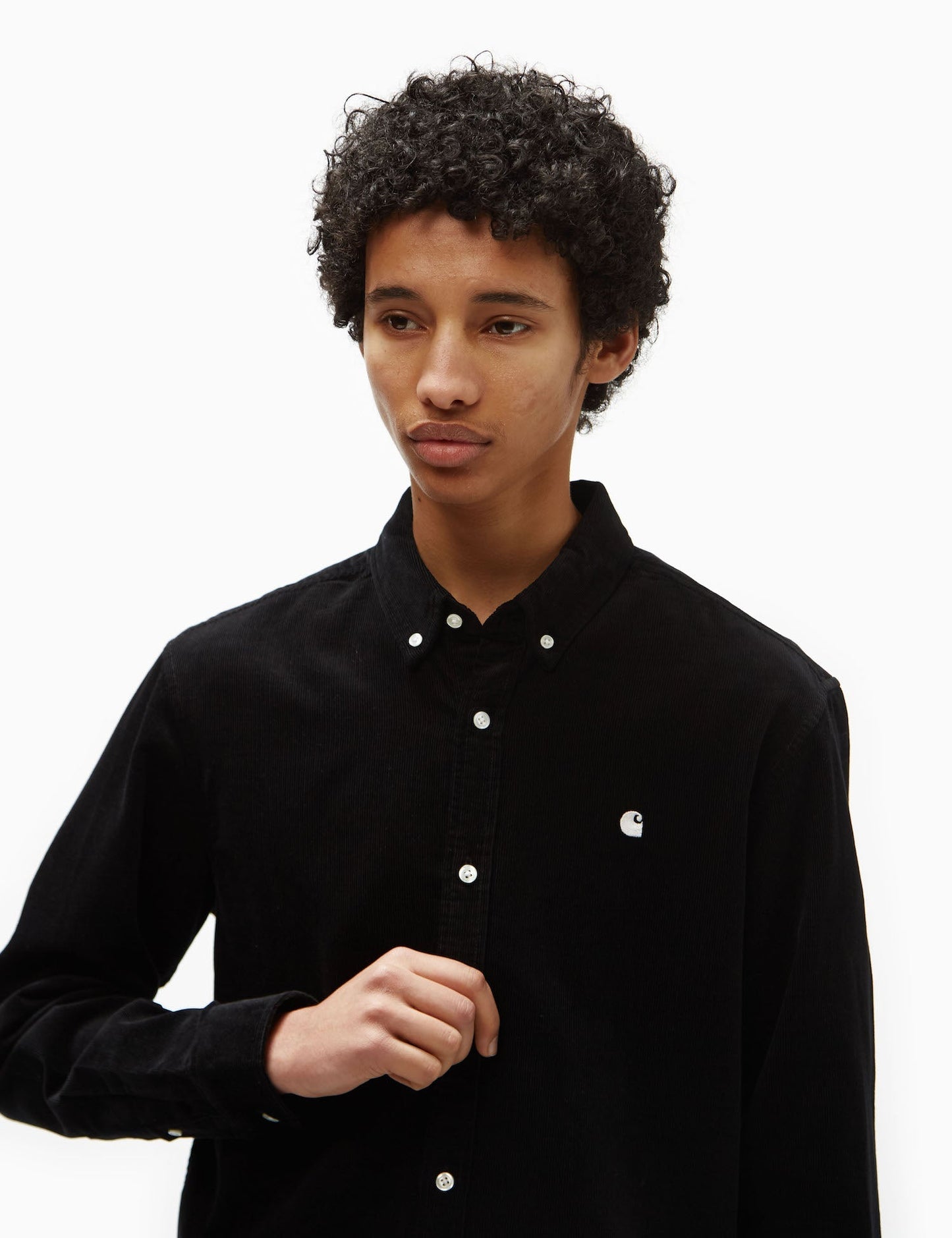 Madison Fine Cord Shirt (Regular) - Black/Wax