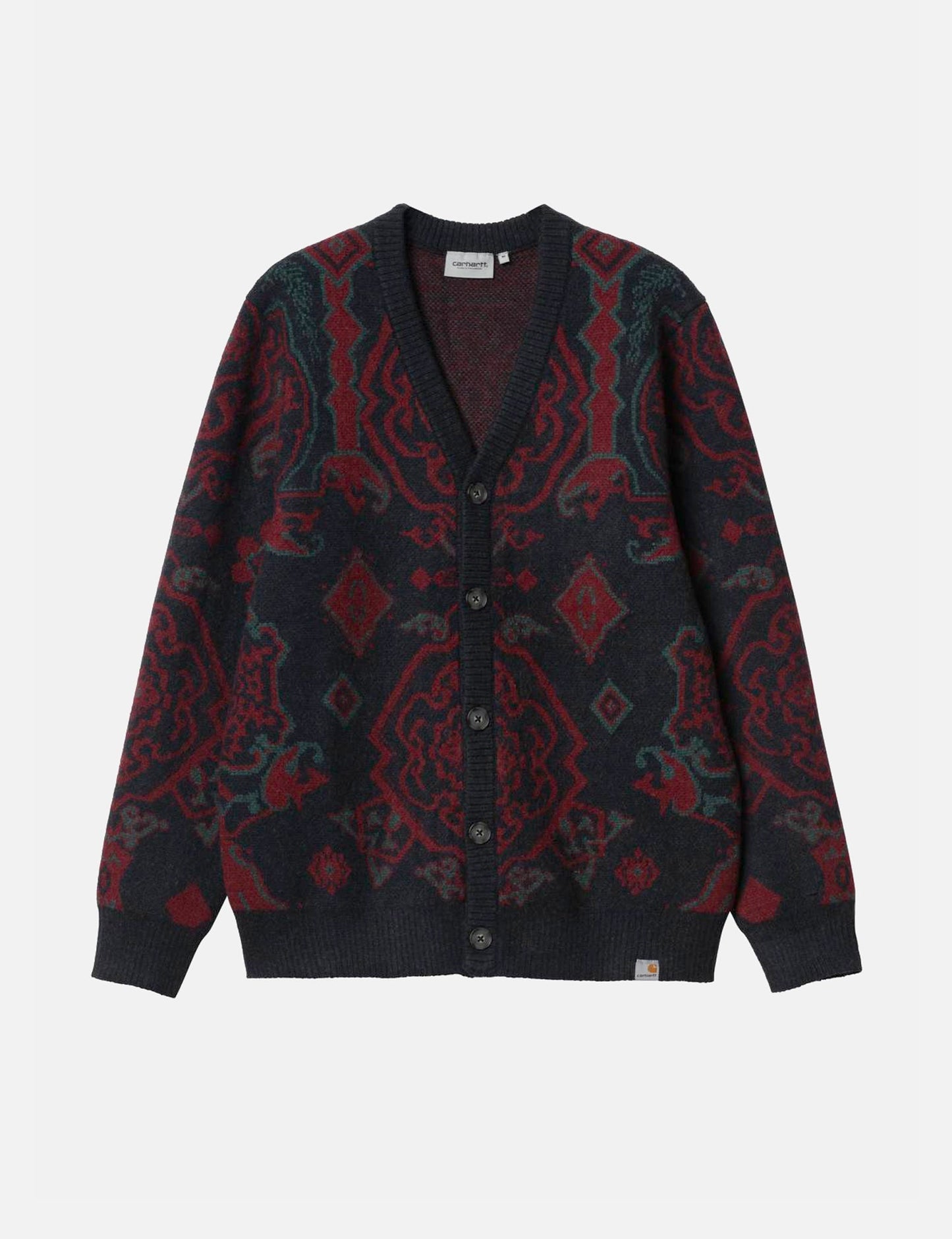 Verse Cardigan (Verse Jacquard) - Dark Navy Blue