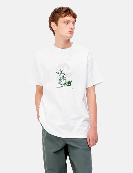 Lucky Painter T-Shirt - White/Bonsai Green