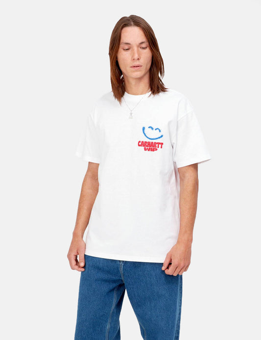 Happy Script T-Shirt - White