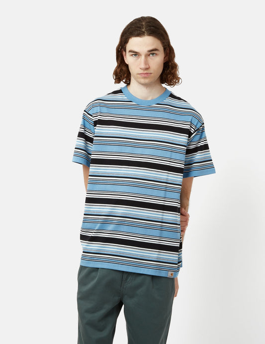 Lafferty T-Shirt (Stripe) - Piscine Blue