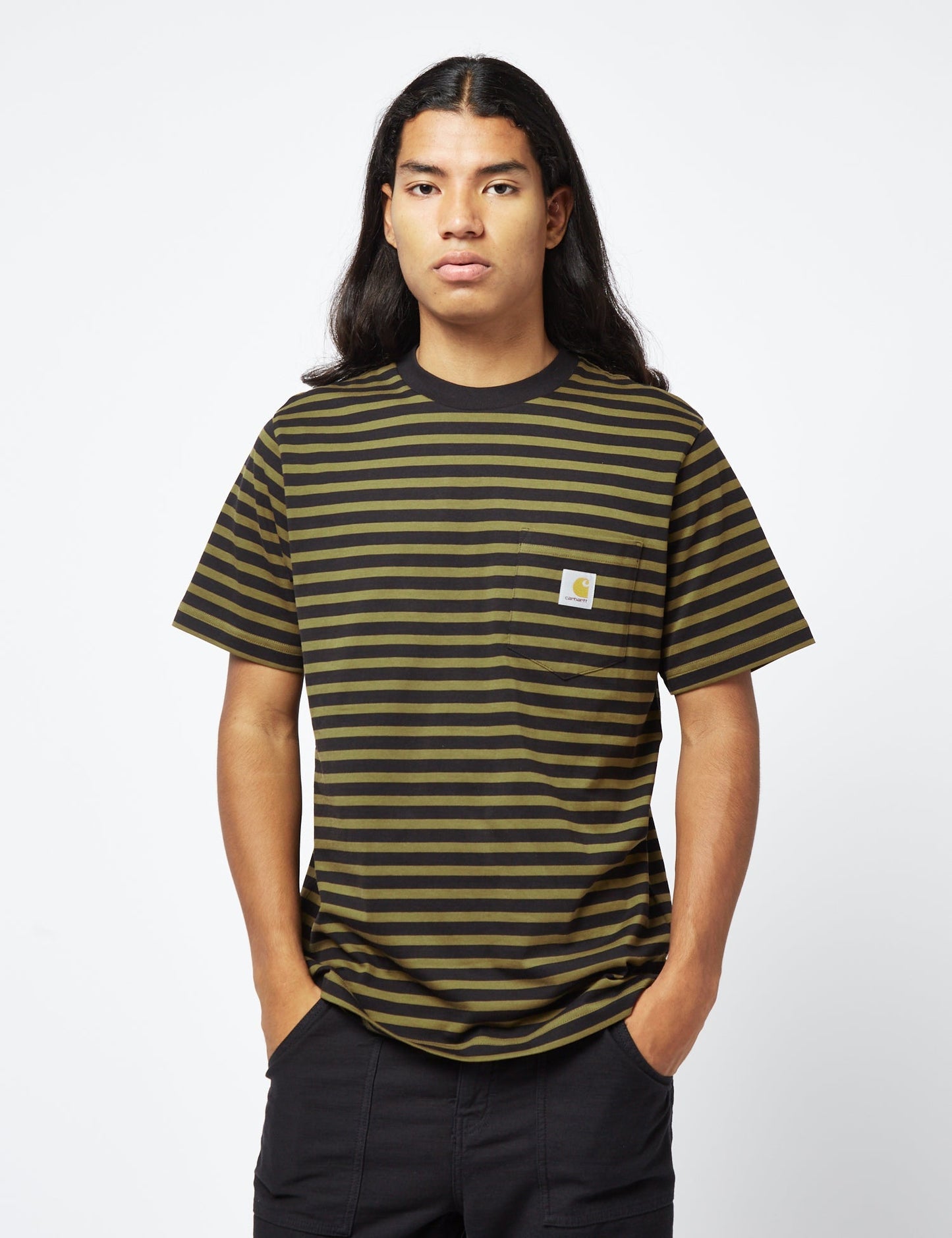 Seidler Pocket T-Shirt (Seidler Stripe) - Squid Dark Blue/Black