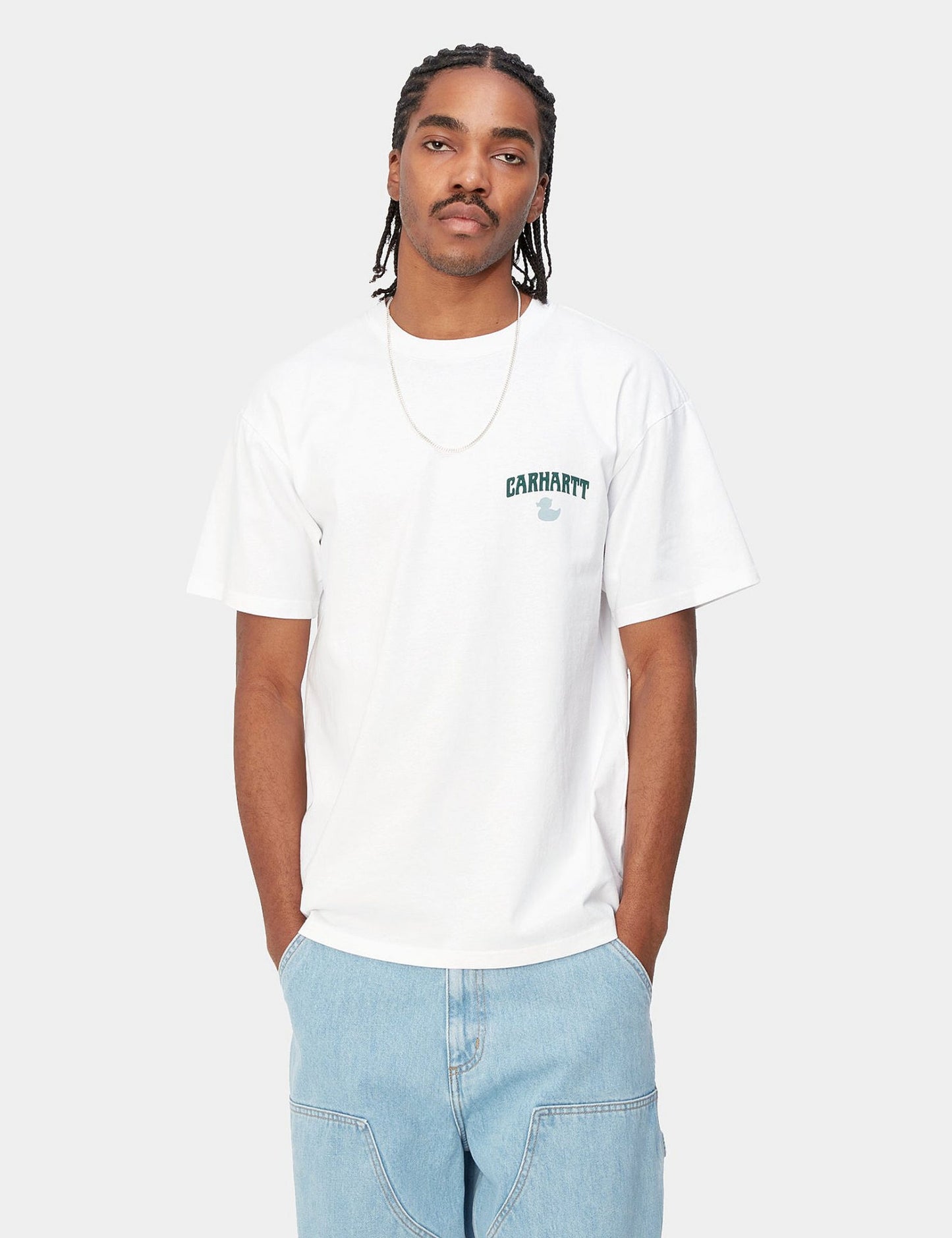 Duckin' T-Shirt (Loose) - White Garment Dyed