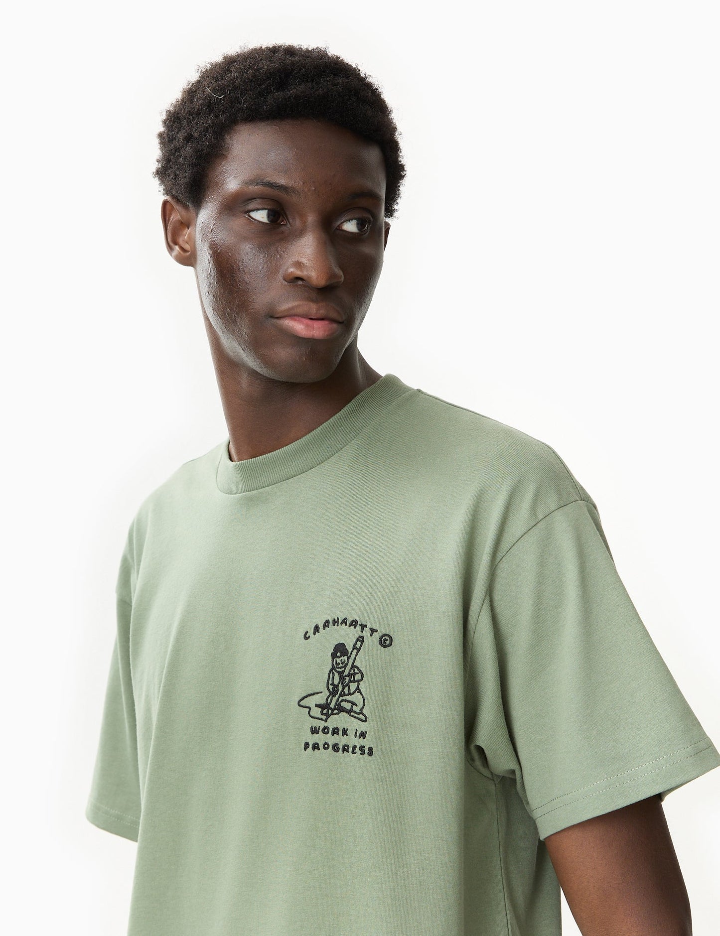 Icons T-Shirt (Loose) - Park Green/Black